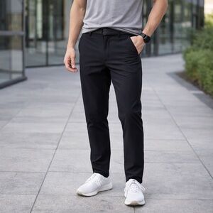 Lululemon ABC Classic Pant Black 32x28.5 Stretch Tech Slim Office Travel